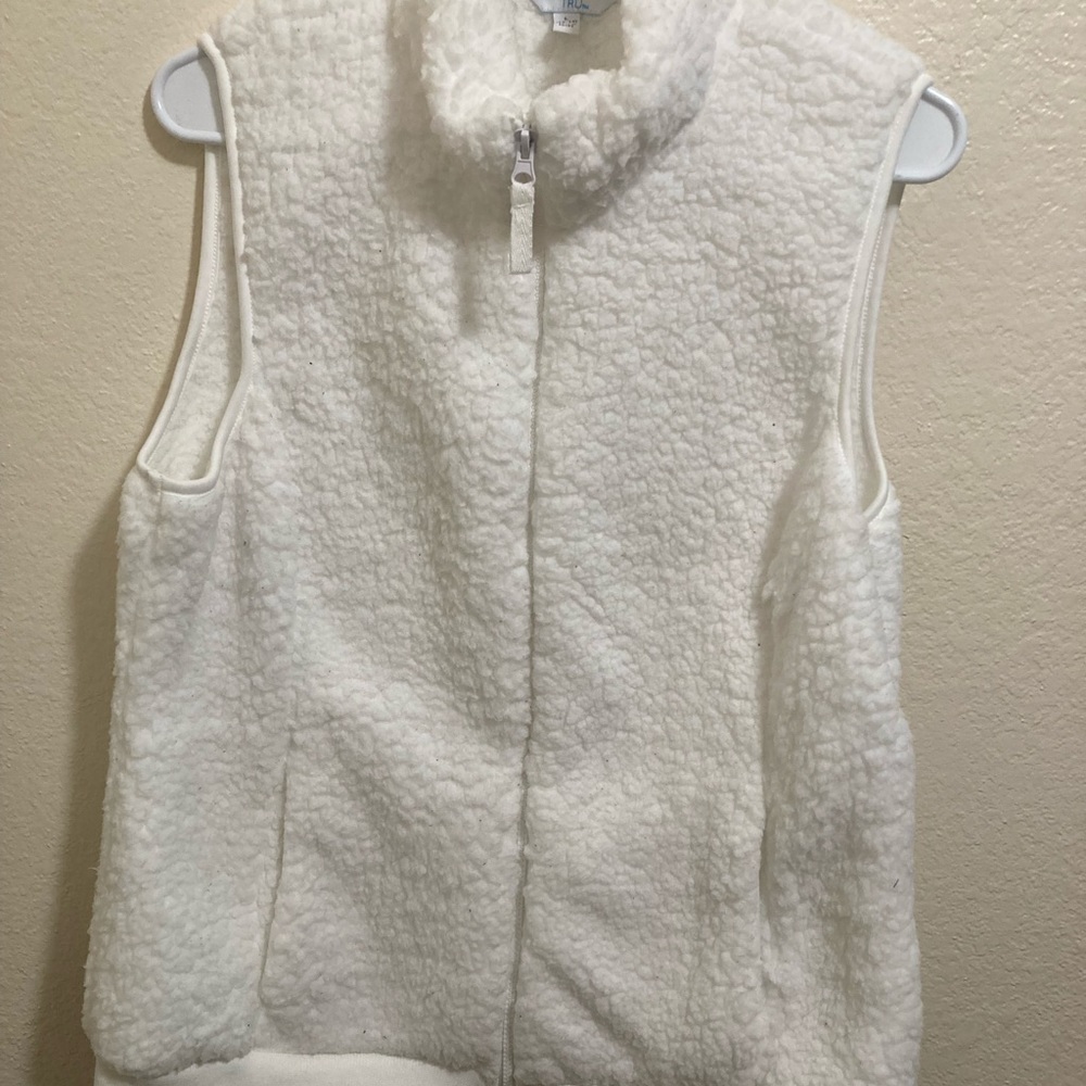 White Fuzzy Vest